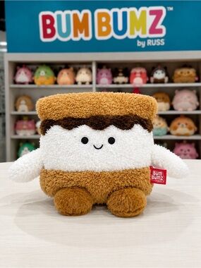 Bum Bumz Plush S’Mores Marshmallow Plush Stuffed Animal Russ Like New